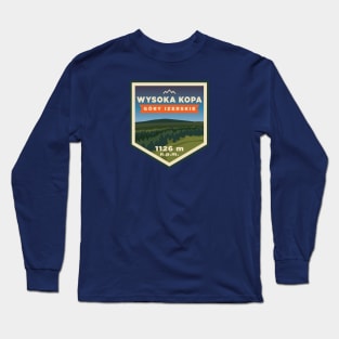 Wysoka Kopa mountain peak in Izerskie Mountains, Poland Long Sleeve T-Shirt